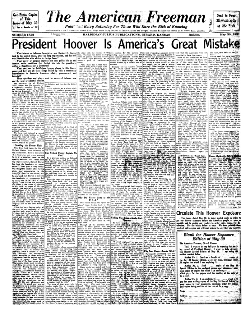 The American Freeman, Number 1852, May 30, 1931